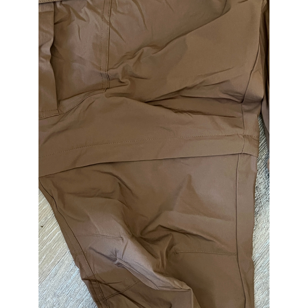 Men's YKK Brown Cargo Pants with Black Zippers - Picture 3 of 6